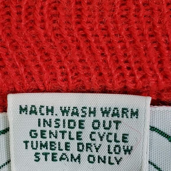 Izod Lacoste Sweater Men's XL Red Knit Pullover Cardigan Y2k Vintage Preppy - Picture 6 of 7